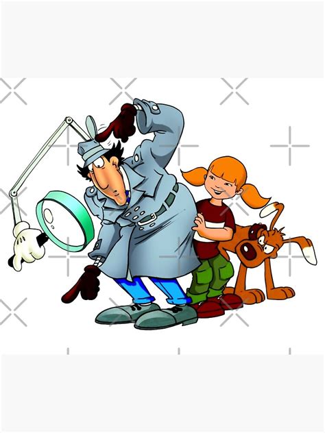 retro cartoon inspector gadget poster for sale by balyscos555 redbubble