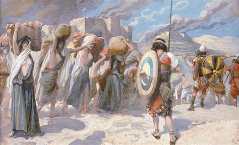 The Women Of Midian Led Captive By The Hebrews Painting By James