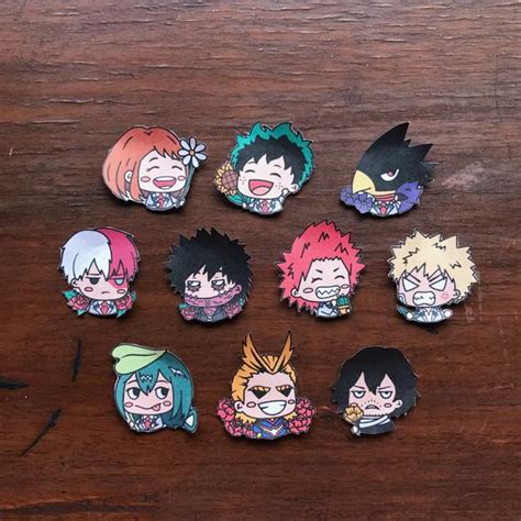 Preorder Bnha Flower Heroes Enamel Pin My Hero Academia Merchandise