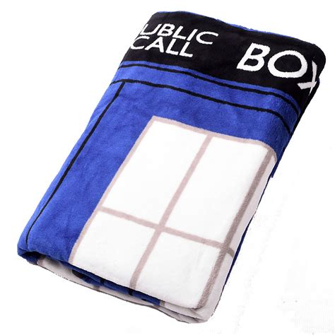 Doctor Who Tardis Blankets Coral Fleece Police Box Cosplay Carpet Throw