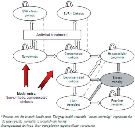 Markov Model Schematic For Chronic Hepatitis C Download Scientific