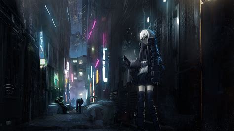 Dark Anime City Night Background Free Download Night City Anime