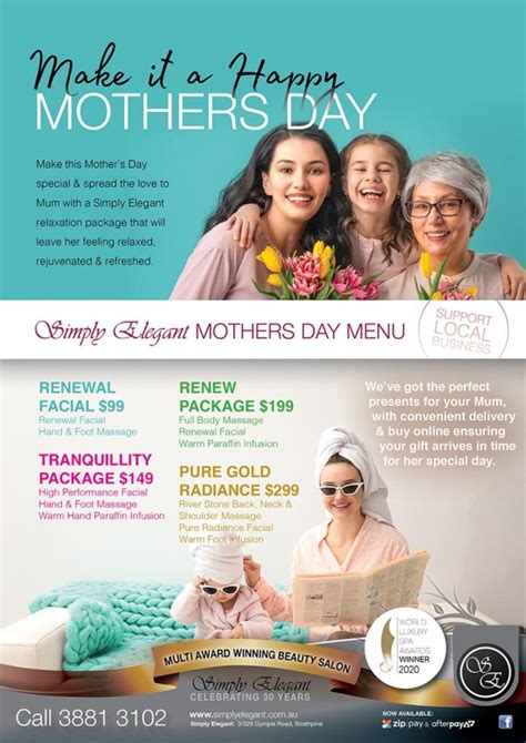 Mothers Day Packages Simply Elegant Award Winning Beauty Salon