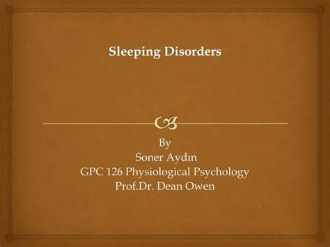 Ppt Sleeping Disorders Powerpoint Presentation Free Download Id