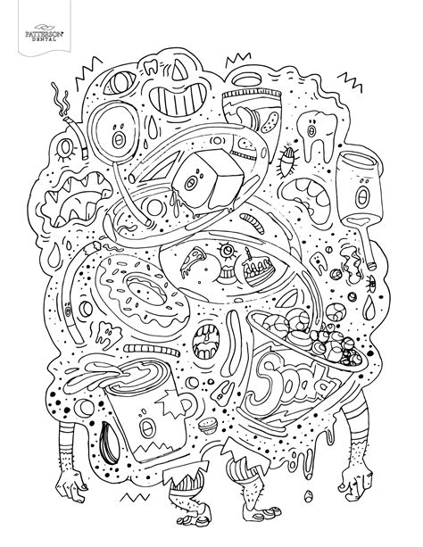 Food coloring pages free printable see more images here : 10 Toothy Adult Coloring Pages Printable - Off The Cusp