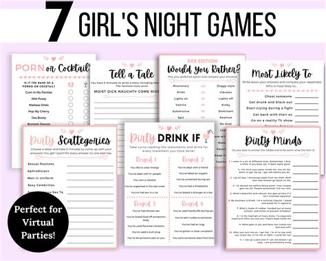 Girls Night Games Girls Night Game Bundle Ladies Night Etsy Canada