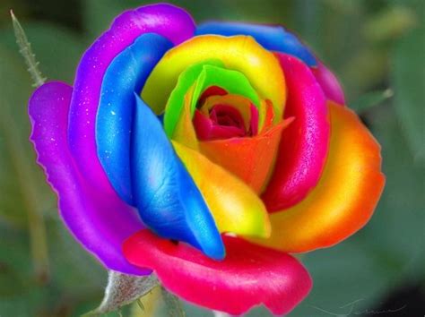 Rainbow Rose By Sweetcivic On Deviantart