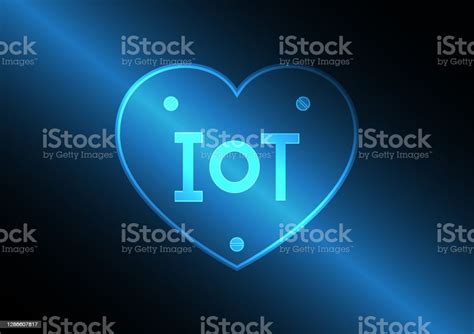 Internet Of Things Technology Heart Abstract Background Stock
