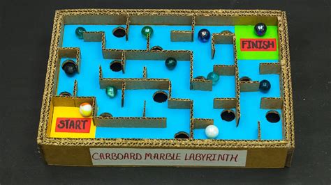 How To Make Marble Maze From Cardboard Cardboard Games Youtube