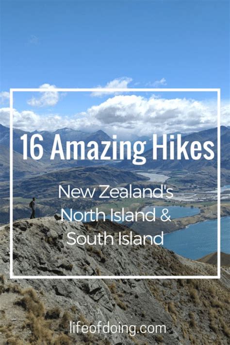The Top Of A Mountain With Text Overlay Reading 16 Amazing Hikes New