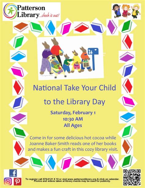 Take Your Child To The Library Feb 1 Patterson Library