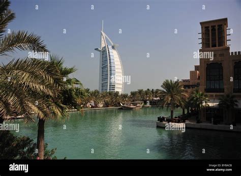 The Burj Al Arab Seen From The Al Qasr Hotel At Madinat Jumeirah Dubai