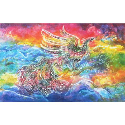 Batik Art Painting ‘phoenix’ By Kapitan 150cm X 90cm [free Shipping] Asian Secrets