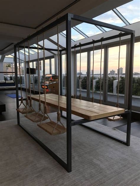 About 6% of these are dining tables, 0% are coffee tables, and 1% are outdoor tables. 6 Seat Swing Table with Rope | Swing table, Patio design ...
