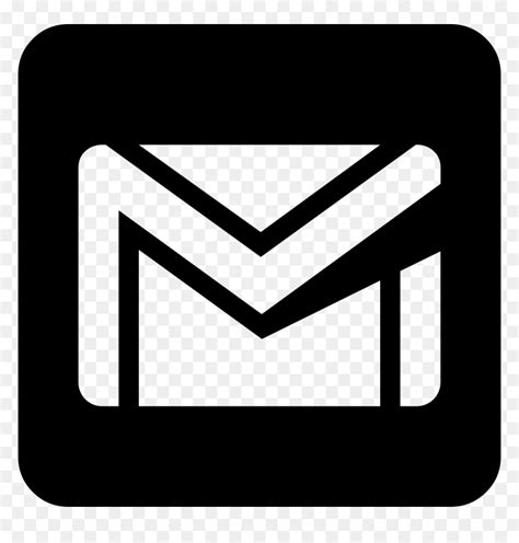 Gmail Logo Vector Black And White Hd Png Download Vhv