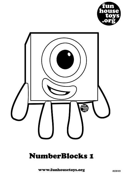 Numberblocks 1 Printable Coloring Page Coloring Sheets For Kids