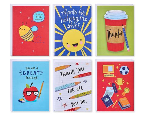 American Greetings Teacher Thank You Cards With Envelopes Teacher