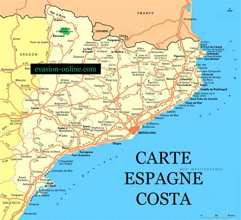 Vous pouvez consulter de nombreuses cartes de géographie, classées par pays et par villes. Carte Espagne Costa » Vacances - Arts- Guides Voyages