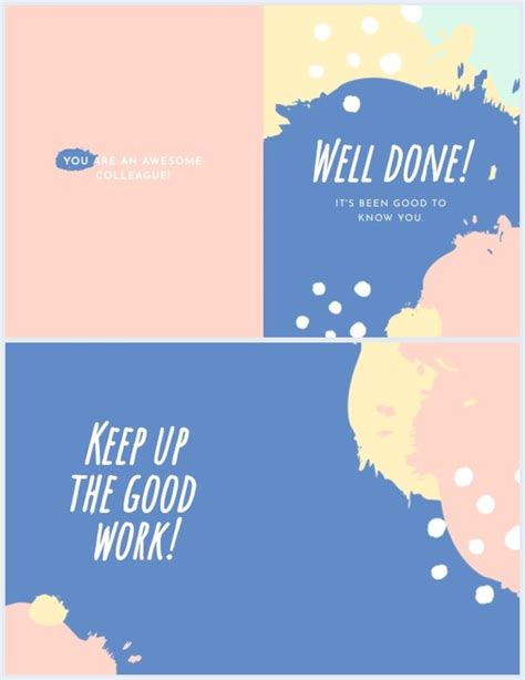 Colorful Well Done Congrats Card Template Congrats Card Card