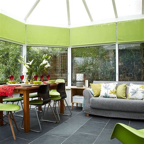 Conservatory With Lime Green Accents Conservatory Decorating Style
