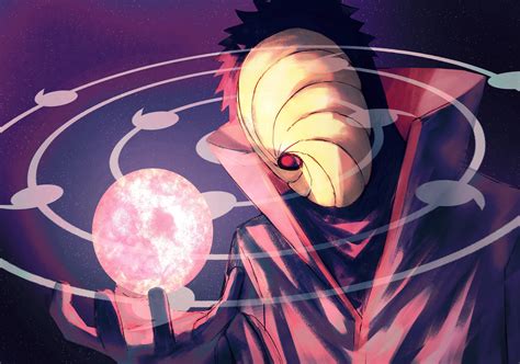 Download Tobi Naruto Floating Moon And Symbol Wallpaper