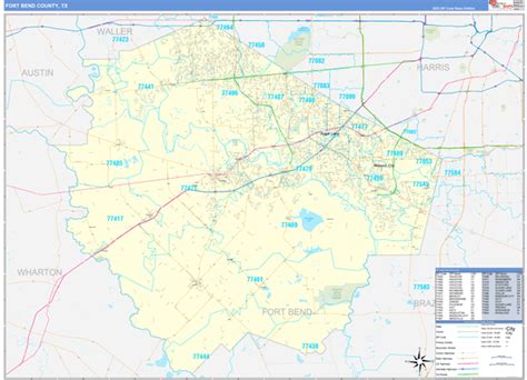 Fort Bend County Tx Zip Code Maps Basic