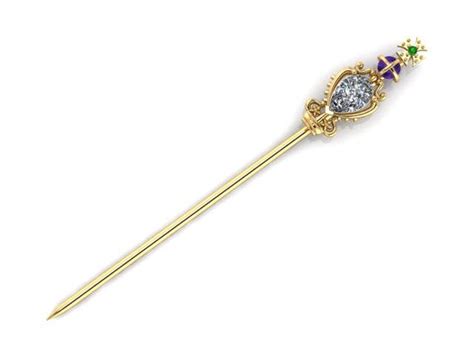 The Crown Finest Natural Diamond Scepter Of England Stickpin Etsy Uk