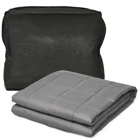 Gymax Weighted Blanket 20 Lbs Queenking Size Cotton Blanket Glass