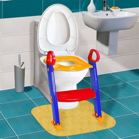 Tobbi Kids Toilet Potty Trainer Seat Chair Toddler With Ladder Step Up