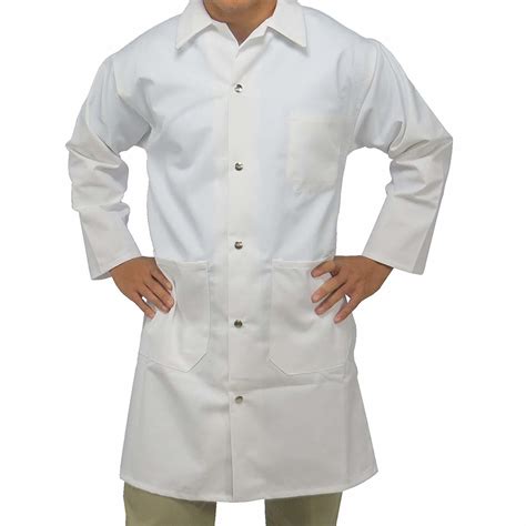 Ultrasource Long Sleeve Smocklab Coat Unisex Medium White Dress Shirts