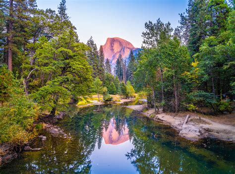 Half Dome Sentinel Bridge Yosemite National Park Autumn Colors Fall