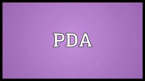 Stands for personal digital assistant. these are the little electronic devices you see pda also stands for public display of affection, and though this term is all too relevant at college. PDA Meaning - YouTube