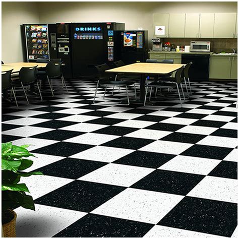 Commercial Vct Vinyl Floor Tile 12 X 12 Speckled Black 51910031