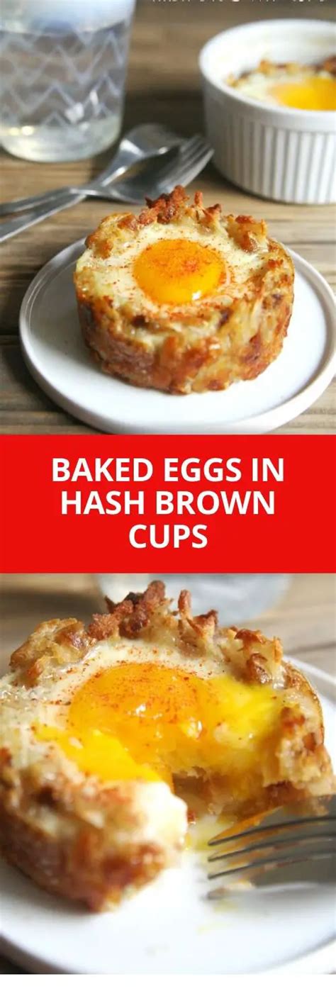 Baked Eggs In Hash Brown Cups The Tasty Bite