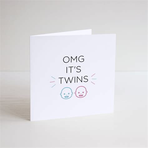 Funny Greeting Card Cheeky Birth Twins Congratulations Etsy