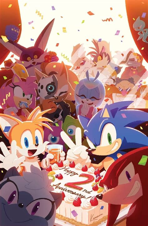 Sonic The Hedgehog And Friends Celebrating Their First Birthday