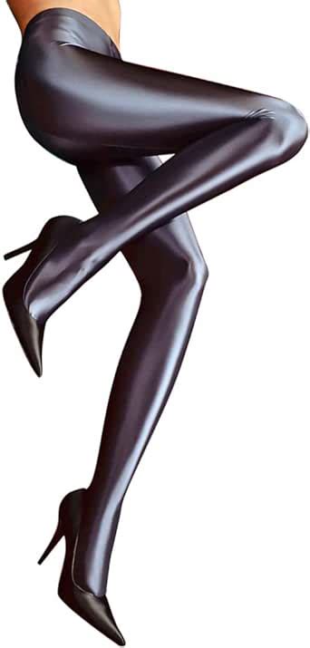 ladies pantyhose shiny oily smooth shimmer tights stockings hosiery high gloss sexy