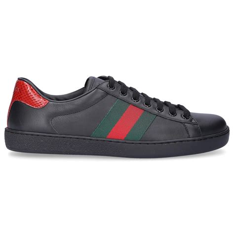 Lyst Gucci Leather Sneakers Ace Sneaker In Black For Men
