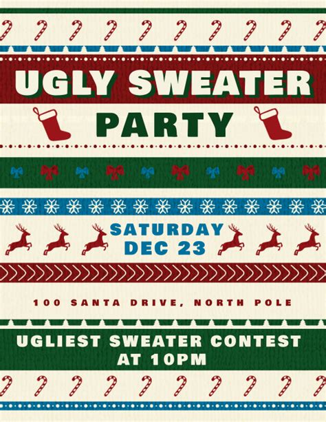 Ugly Sweater Party Template Postermywall