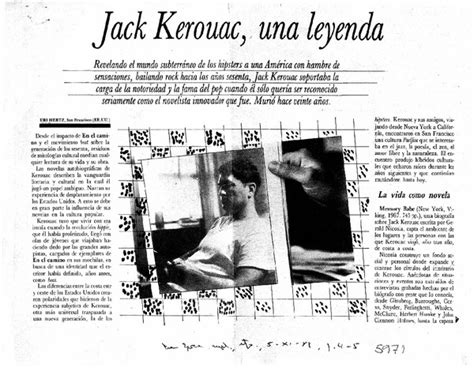 Jack Kerouac Una Leyenda Artículo Uri Hertz Biblioteca Nacional