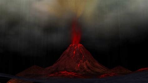 Animation Of A Volcano Eruption Motion Background Storyblocks