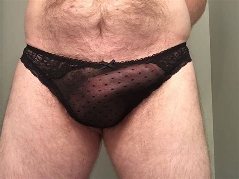 Cock In Black Soft Lace Thong See Through Panties Pics Xhamster