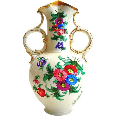 Antique Floral Porcelain Vase by Doulton - Burslem from ...