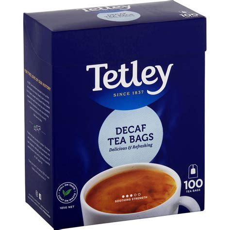 Tetley Decaffeinated Tea Bags 100 Pack Woolworths