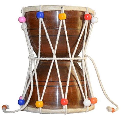 Handmade Indian Musical Instrument Shiva Drum Damroo Indian Musical