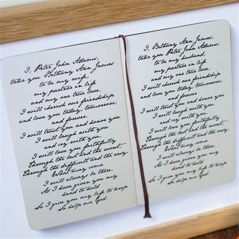 Personalised Wedding Vows Art Print By Milly Inspired