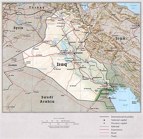 Iraq Country Map Iraq • Mappery