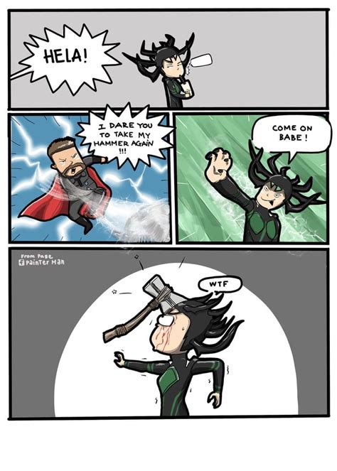 If Thor Meet Hela Again In Thor Funny Funny Marvel Memes