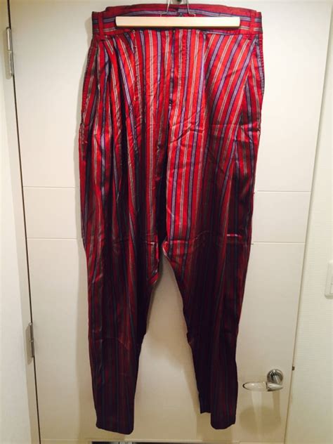 Damir Doma Striped Silk Pleated Trousers Grailed