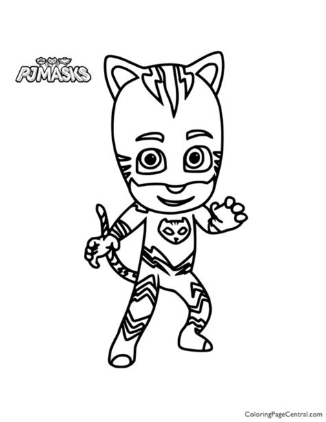Incredibly fast, amazingly agile, he can hear the quietest sounds across unbelievable distances! PJ Masks - Catboy Coloring Page | Coloring Page Central